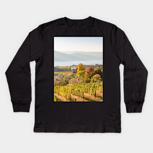 Okanagan Valley Vineyards in October Kids Long Sleeve T-Shirt